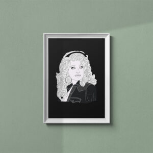Dolly Parton illustrated art print